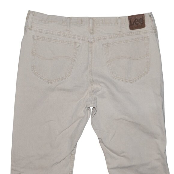 LEE Men's Size 40x30 Denim Jeans Beige/Tan Vintage - Picture 5 of 9
